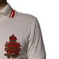 Dolce & Gabbana White Cotton Logo Collared Polo Men T-shirt