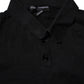 Dolce & Gabbana Black Silk Collared Polo T-shirt