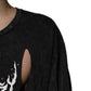 Dolce & Gabbana Black Graphic Print Cotton Crew Neck T-shirt