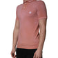 Dolce & Gabbana Pink Cotton Crown Collared Polo T-shirt