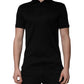 Dolce & Gabbana Black Cotton Collared Polo T-shirt