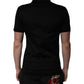 Dolce & Gabbana Black Cotton Collared Polo T-shirt