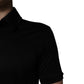 Dolce & Gabbana Black Cotton Collared Polo T-shirt
