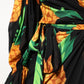 Dolce & Gabbana Black Silk Pineapple Draped Print Wrap Dress