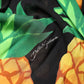 Dolce & Gabbana Black Silk Pineapple Draped Print Wrap Dress