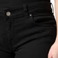 Dolce & Gabbana Black Cotton Mid Waisted Skinny Denim Jeans