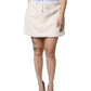 Dolce & Gabbana Off White Faux Fur High Waisted Mini Skirt