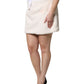 Dolce & Gabbana Off White Faux Fur High Waisted Mini Skirt
