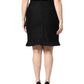 Dolce & Gabbana Black Wool Fringe High Waist Pencil Mini Skirt