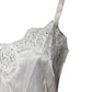 Dolce & Gabbana Top White Satin Lace Tank Lingerie Underwear