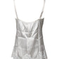 Dolce & Gabbana Top White Satin Lace Tank Lingerie Underwear