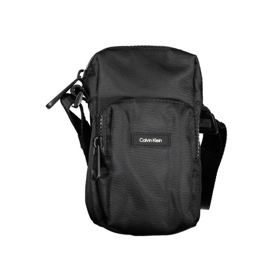 Calvin Klein Elegant Black Shoulder Bag with Chic Detailing Mens Shoulder Bag
