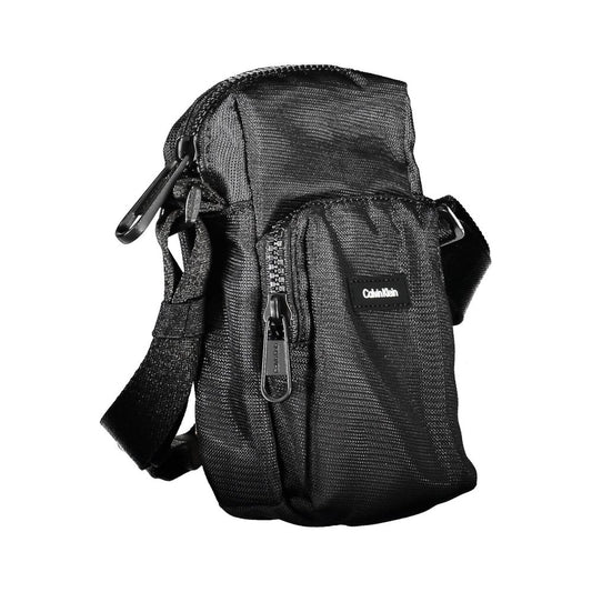 Calvin Klein Elegant Black Shoulder Bag with Chic Detailing Mens Shoulder Bag