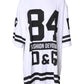 Dolce & Gabbana White Black Fashion Devotion Oversized Top
