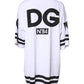 Dolce & Gabbana White Black Fashion Devotion Oversized Top