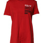 Dolce & Gabbana Red Cotton Graphic Print Crew Neck T-shirt