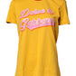 Dolce & Gabbana Yellow Printed Cotton Short Sleeves T-shirt