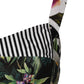 Dolce & Gabbana Multicolor Sweetheart Neck Patchwork Crop Top
