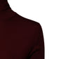 Dolce & Gabbana Burgundy Long Sleeves Turtleneck Slim Sweater