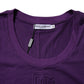 Dolce & Gabbana Violet Cotton Crewneck Short Sleeves T-shirt