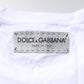 Dolce & Gabbana White Cotton Printed Round Neck Top T-shirt