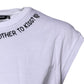 Dolce & Gabbana White Cotton Sleeveless Printed Tank T-shirt