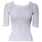 Dolce & Gabbana White Viscose Short Sleeve Crochet Top