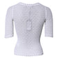 Dolce & Gabbana White Viscose Short Sleeve Crochet Top