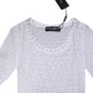 Dolce & Gabbana White Viscose Short Sleeve Crochet Top