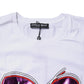 Dolce & Gabbana White Printed Cotton Round Neck Top T-shirt