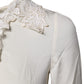 Dolce & Gabbana Cream Floral Lace Long Sleeves Blouse Top