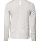 Dolce & Gabbana Cream Floral Lace Long Sleeves Blouse Top