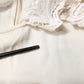 Dolce & Gabbana Cream Floral Lace Long Sleeves Blouse Top