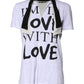 Dolce & Gabbana White Cotton Silk Blend Ascot Collar T-shirt