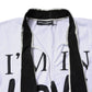 Dolce & Gabbana White Cotton Silk Blend Ascot Collar T-shirt