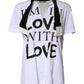Dolce & Gabbana White Cotton Silk Blend Ascot Collar T-shirt