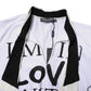 Dolce & Gabbana White Cotton Silk Blend Ascot Collar T-shirt