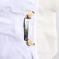 Dolce & Gabbana White Cotton Silk Blend Ascot Collar T-shirt