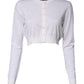Dolce & Gabbana Cream Cashmere Knit Cropped Cardigan Sweater