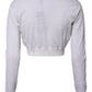 Dolce & Gabbana Cream Cashmere Knit Cropped Cardigan Sweater