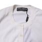 Dolce & Gabbana Cream Cashmere Knit Cropped Cardigan Sweater