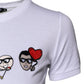Dolce & Gabbana White #DGFAMILY Cotton Embroidery T-shirt