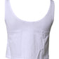 Dolce & Gabbana White Cotton Sleeveless Round Neck Tank Top