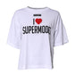 Dolce & Gabbana White Printed Round Neck Top Cotton T-shirt