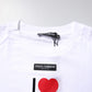 Dolce & Gabbana White Printed Round Neck Top Cotton T-shirt
