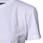 Dolce & Gabbana White Short Sleeves Round Neck Top T-shirt