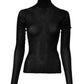 Dolce & Gabbana Black Knit Long Sleeves Turtleneck Slim Top