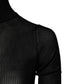 Dolce & Gabbana Black Knit Long Sleeves Turtleneck Slim Top