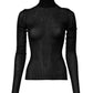 Dolce & Gabbana Black Knit Long Sleeves Turtleneck Slim Top