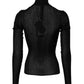 Dolce & Gabbana Black Knit Long Sleeves Turtleneck Slim Top